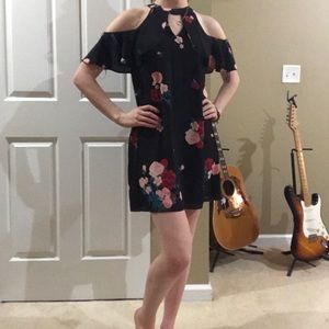 Candie’s Floral Black Dress